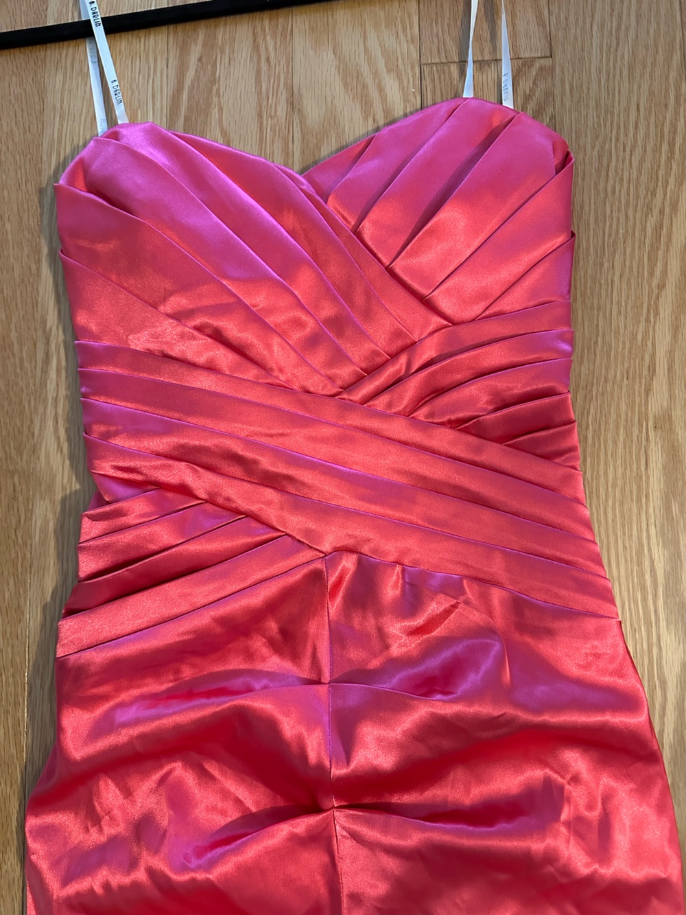 💖 Y2K Hot Pink Satin Mini Dress – B. Darlin – Size 5/6